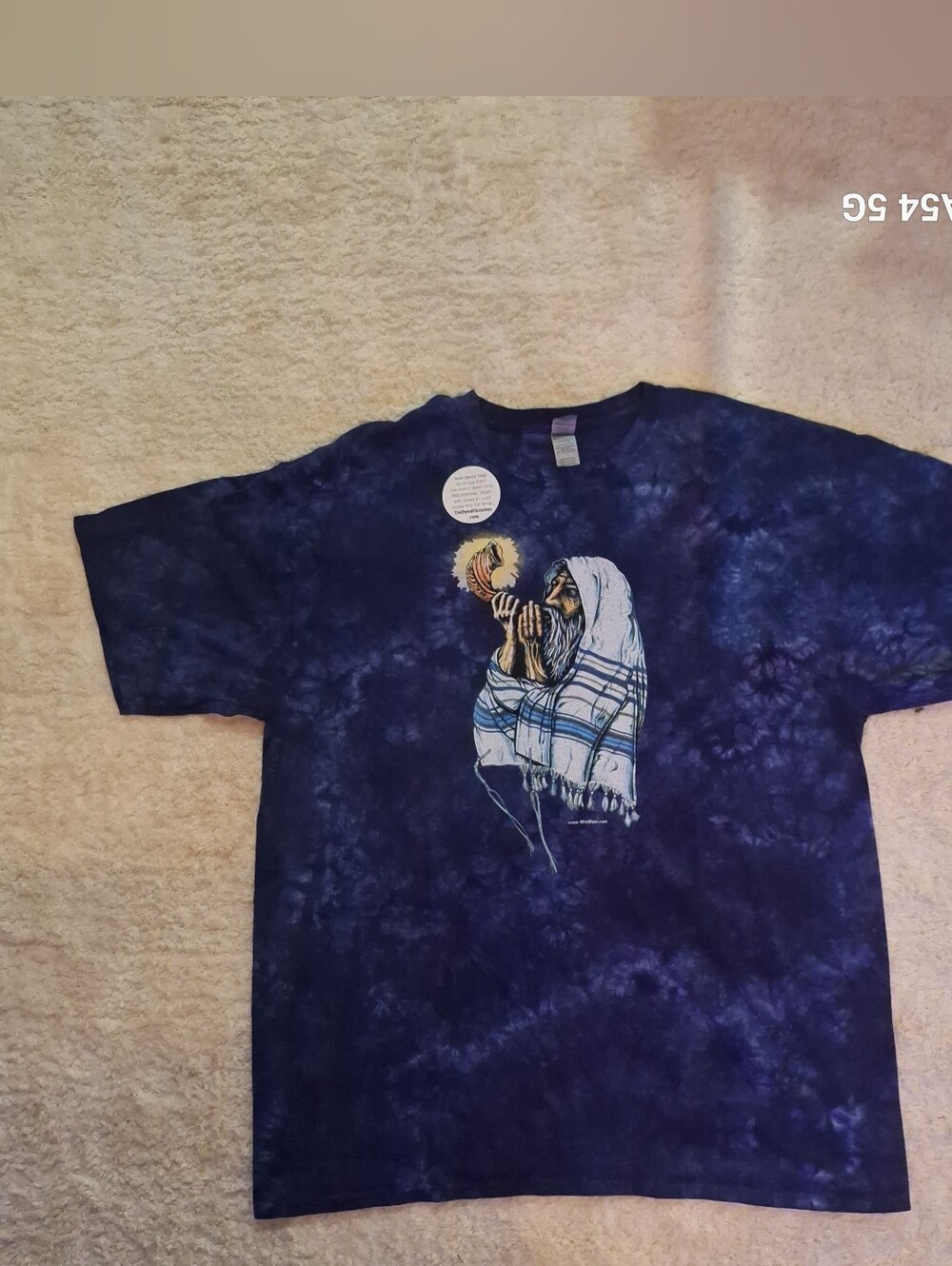 Gildan Blue Tie-Dye Navy Blue Graphic T-Shirt